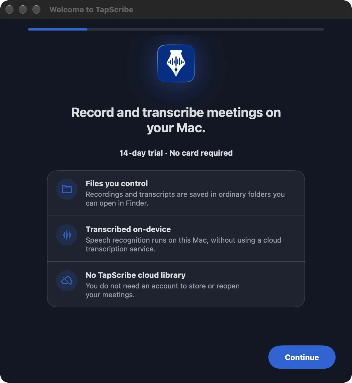 Welcome: local transcription and files you control